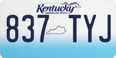 KY license plate 837TYJ