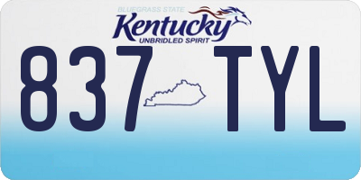 KY license plate 837TYL