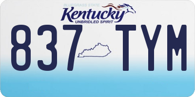 KY license plate 837TYM