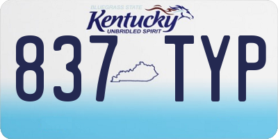 KY license plate 837TYP