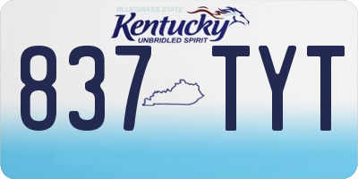 KY license plate 837TYT