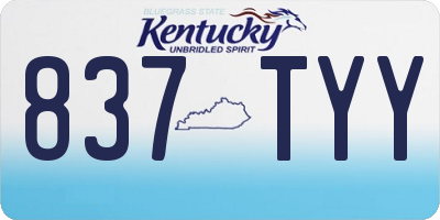 KY license plate 837TYY