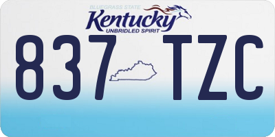 KY license plate 837TZC