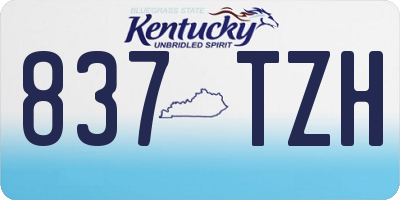 KY license plate 837TZH