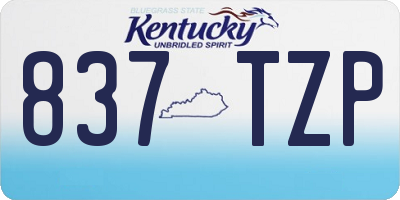 KY license plate 837TZP