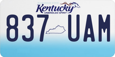 KY license plate 837UAM
