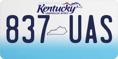 KY license plate 837UAS