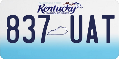KY license plate 837UAT