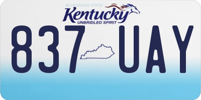 KY license plate 837UAY