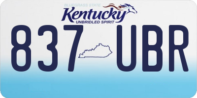 KY license plate 837UBR