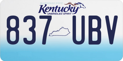 KY license plate 837UBV