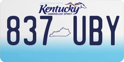 KY license plate 837UBY