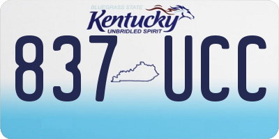 KY license plate 837UCC