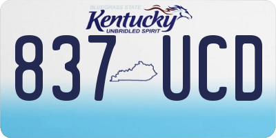 KY license plate 837UCD