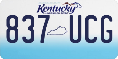 KY license plate 837UCG