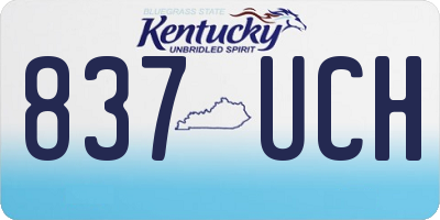 KY license plate 837UCH