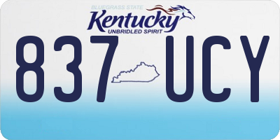 KY license plate 837UCY
