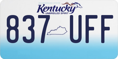 KY license plate 837UFF