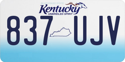 KY license plate 837UJV