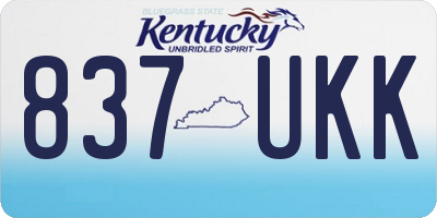 KY license plate 837UKK