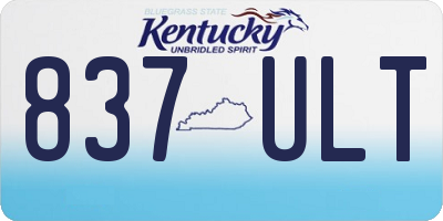 KY license plate 837ULT