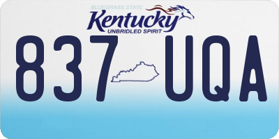 KY license plate 837UQA