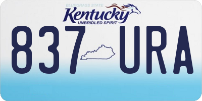KY license plate 837URA