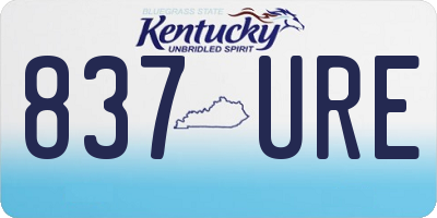 KY license plate 837URE
