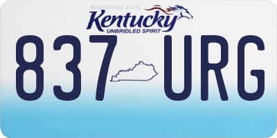 KY license plate 837URG