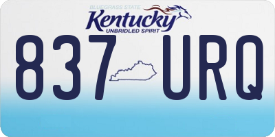 KY license plate 837URQ