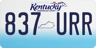 KY license plate 837URR
