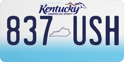 KY license plate 837USH