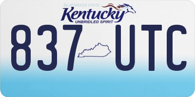 KY license plate 837UTC
