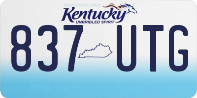 KY license plate 837UTG