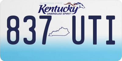 KY license plate 837UTI