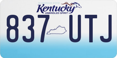 KY license plate 837UTJ