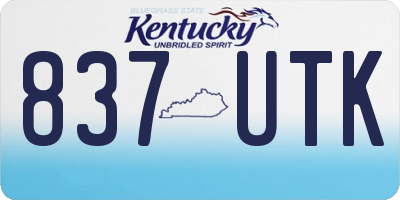 KY license plate 837UTK