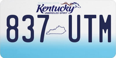 KY license plate 837UTM