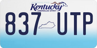 KY license plate 837UTP