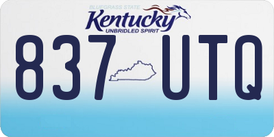 KY license plate 837UTQ