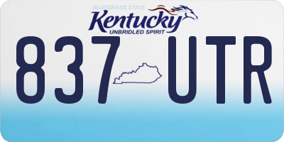 KY license plate 837UTR