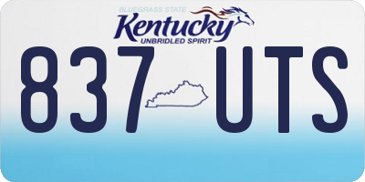 KY license plate 837UTS