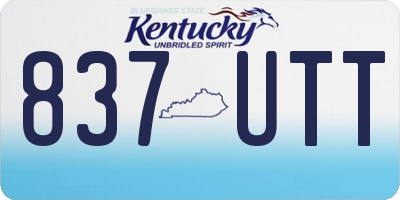 KY license plate 837UTT