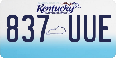 KY license plate 837UUE