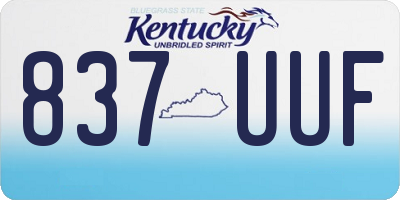 KY license plate 837UUF