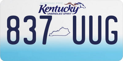 KY license plate 837UUG