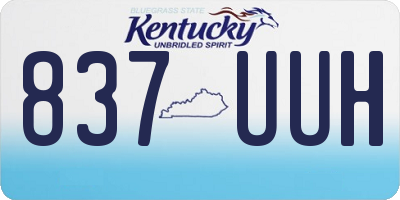 KY license plate 837UUH