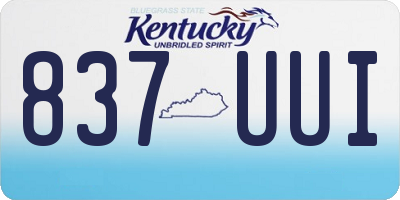 KY license plate 837UUI