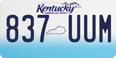 KY license plate 837UUM