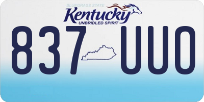 KY license plate 837UUO
